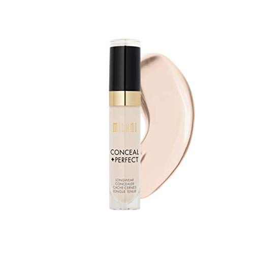 Milani Conceal + Perfect Longwear Concealer - Pure Ivory (0.17 Fl. Oz.) Vegan, Cruelty-Free Liquid Concealer - Cover Dark Circles, Blemishes & Skin Imperfections for Long-Lasting Wear