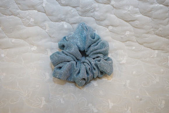 Powder Blue Sparkle Scrunchie